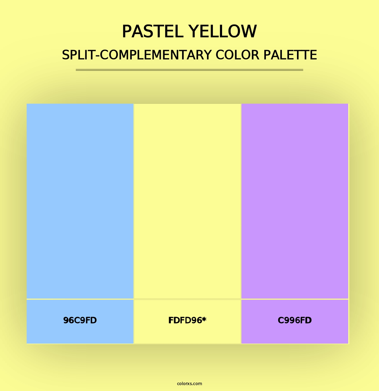 Pastel Yellow - Split-Complementary Color Palette