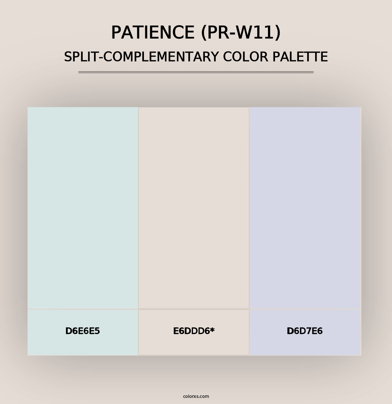 Patience (PR-W11) - Split-Complementary Color Palette