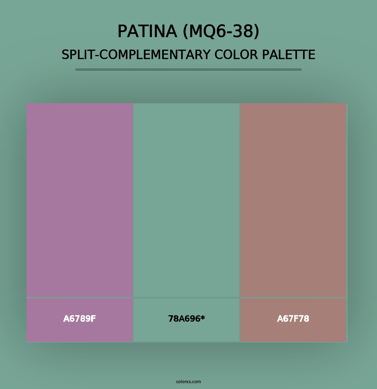 Patina (MQ6-38) - Split-Complementary Color Palette