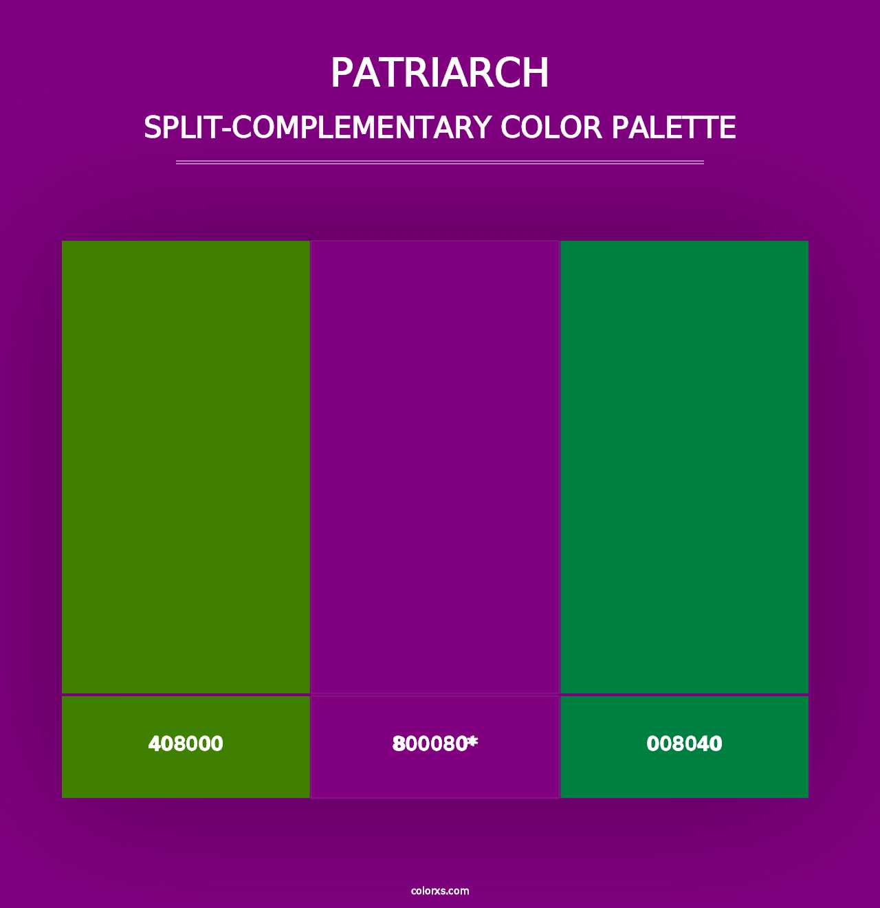 Patriarch - Split-Complementary Color Palette