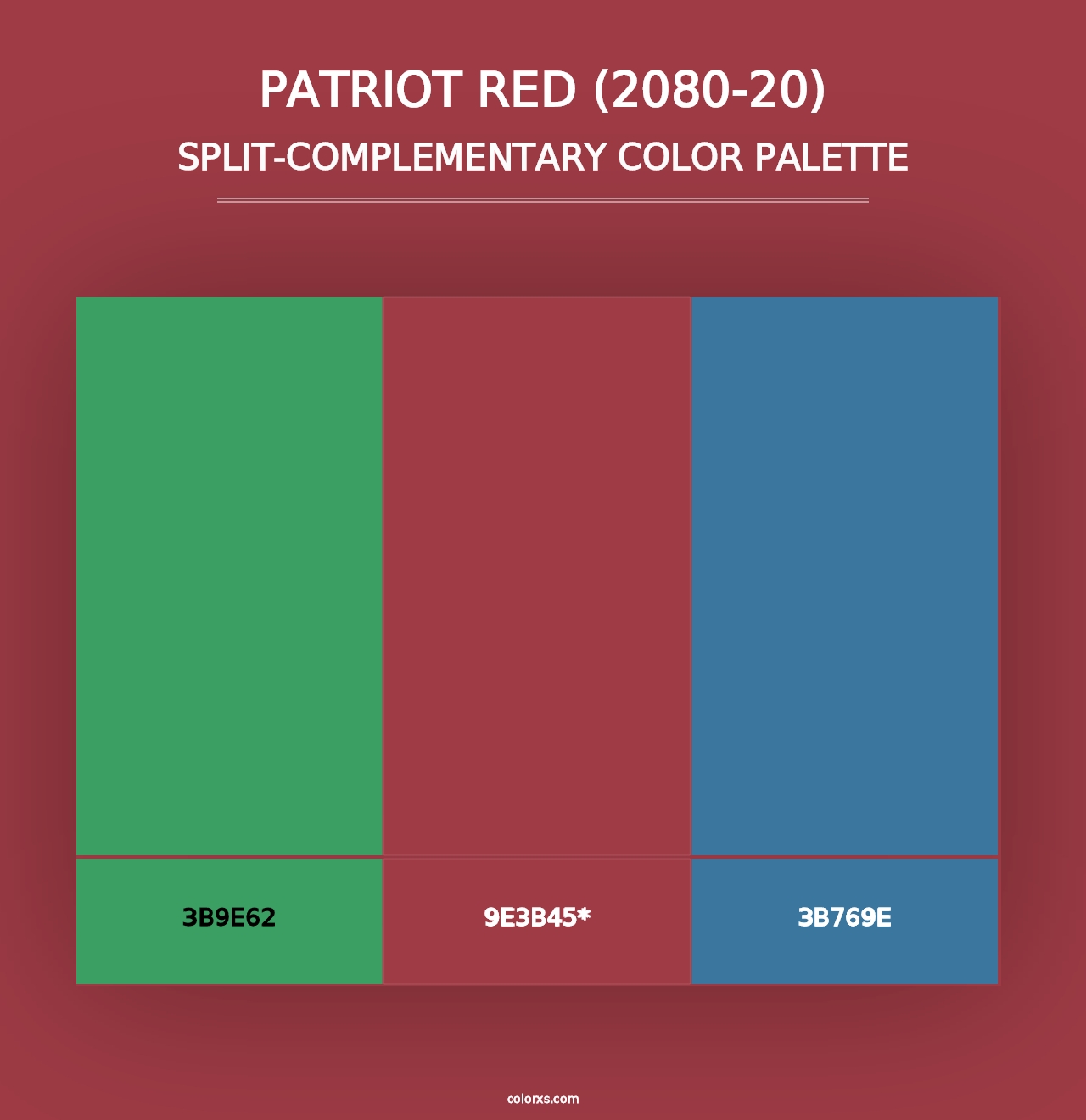 Patriot Red (2080-20) - Split-Complementary Color Palette