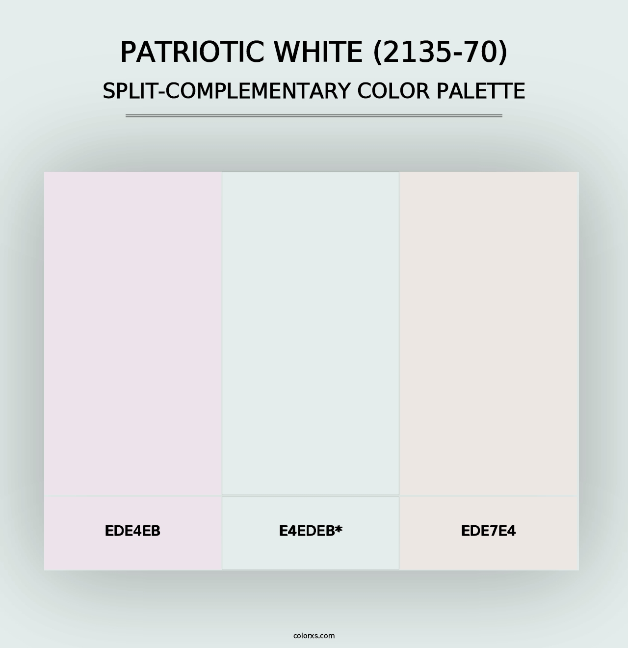 Patriotic White (2135-70) - Split-Complementary Color Palette