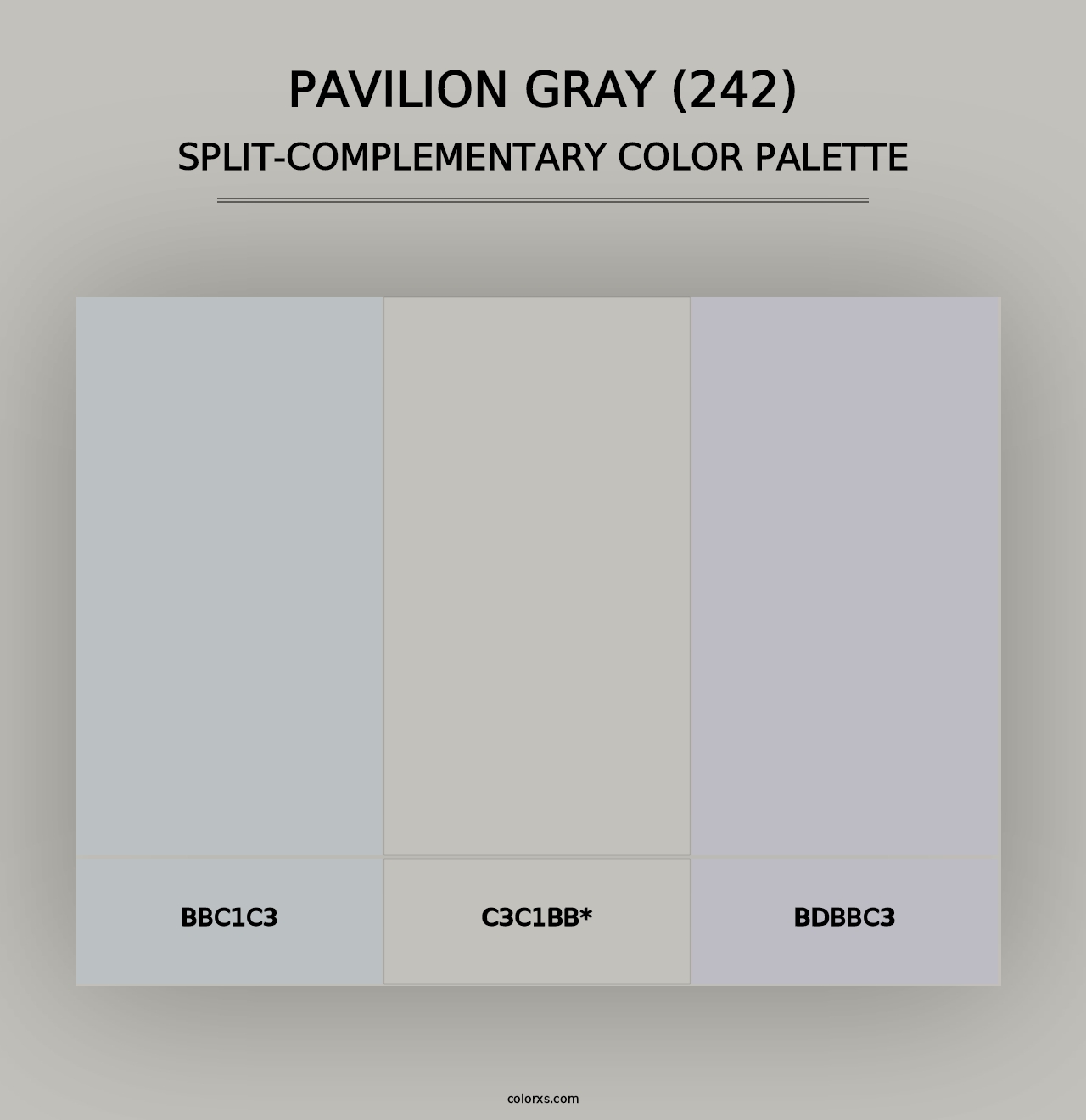 Pavilion Gray (242) - Split-Complementary Color Palette