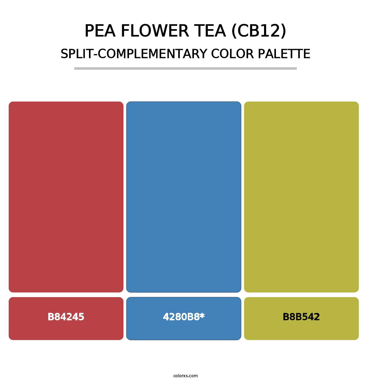 Pea Flower Tea (CB12) - Split-Complementary Color Palette