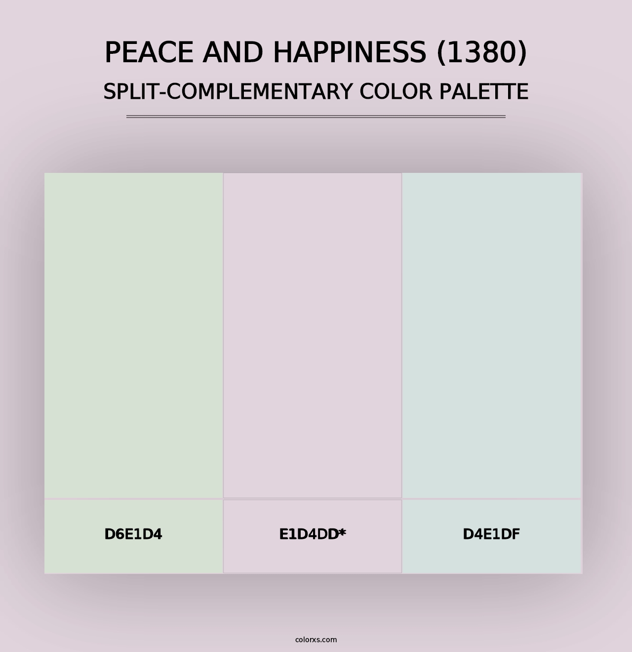 Peace and Happiness (1380) - Split-Complementary Color Palette