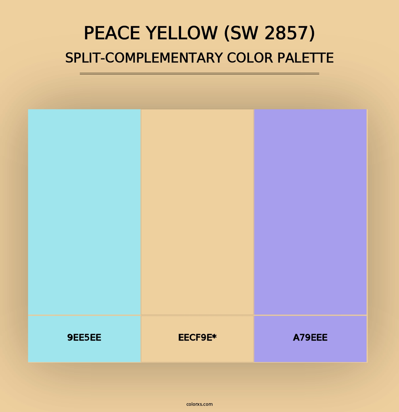 Peace Yellow (SW 2857) - Split-Complementary Color Palette