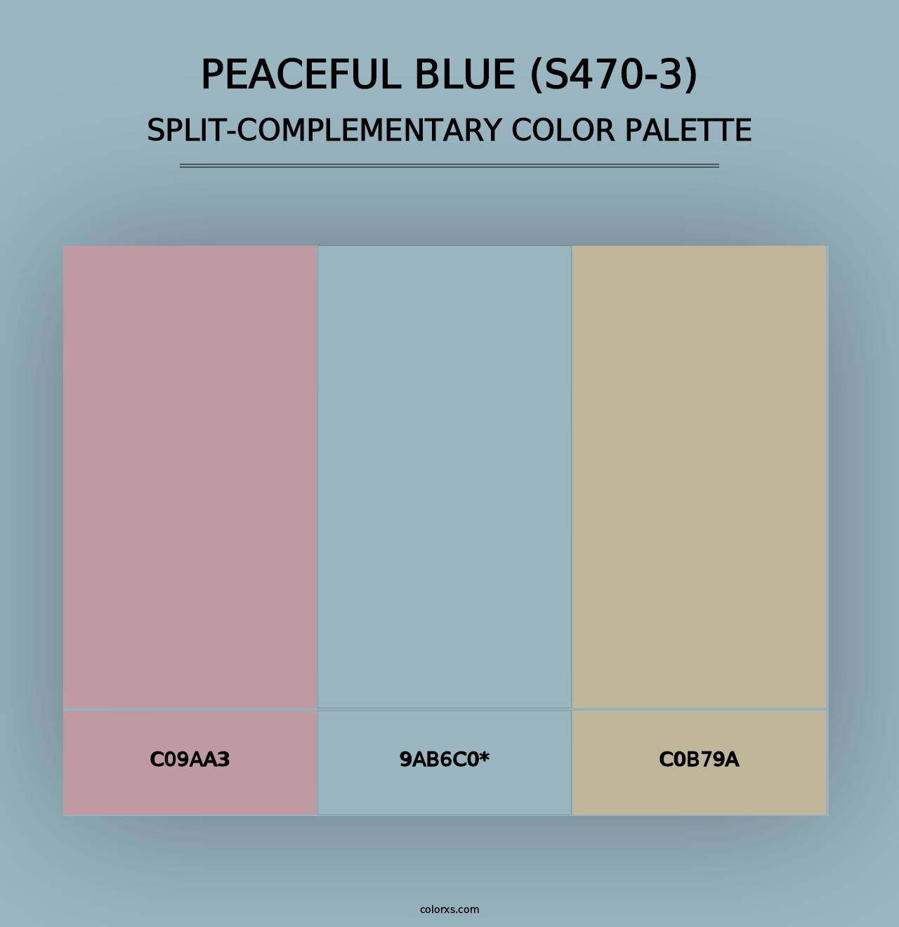 Peaceful Blue (S470-3) - Split-Complementary Color Palette