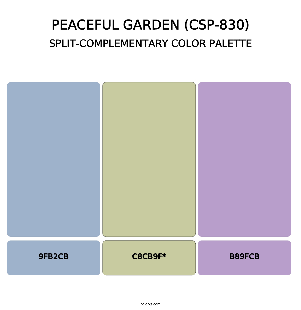 Peaceful Garden (CSP-830) - Split-Complementary Color Palette