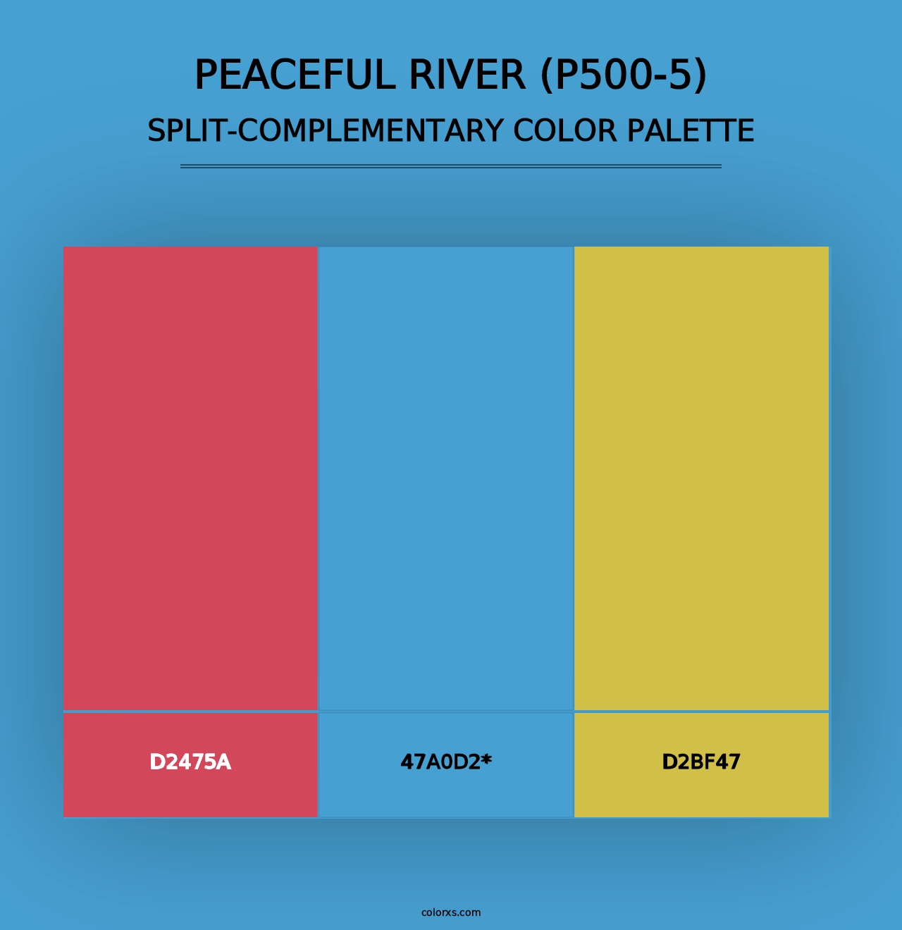 Peaceful River (P500-5) - Split-Complementary Color Palette