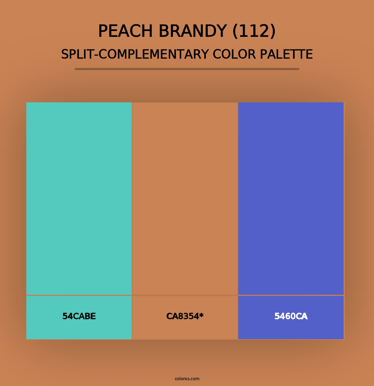 Peach Brandy (112) - Split-Complementary Color Palette