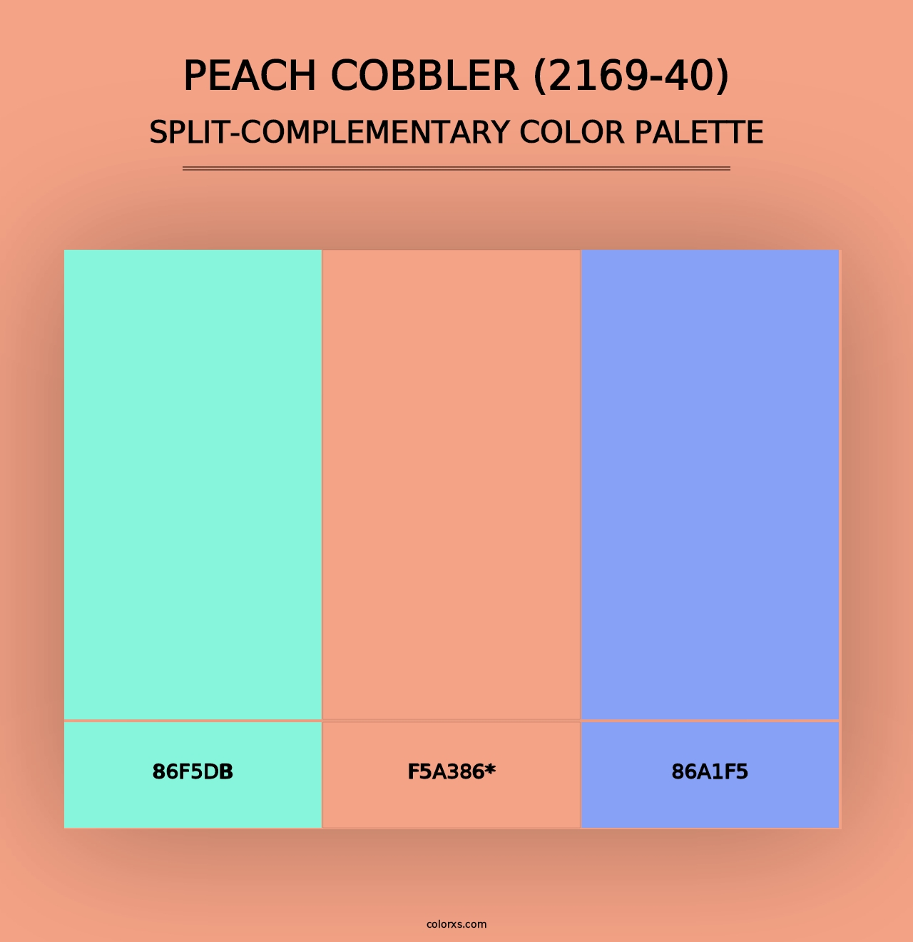 Peach Cobbler (2169-40) - Split-Complementary Color Palette