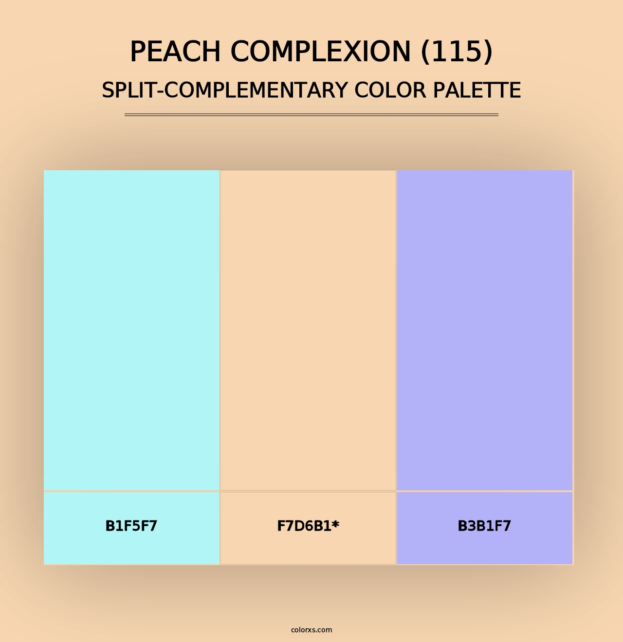 Peach Complexion (115) - Split-Complementary Color Palette