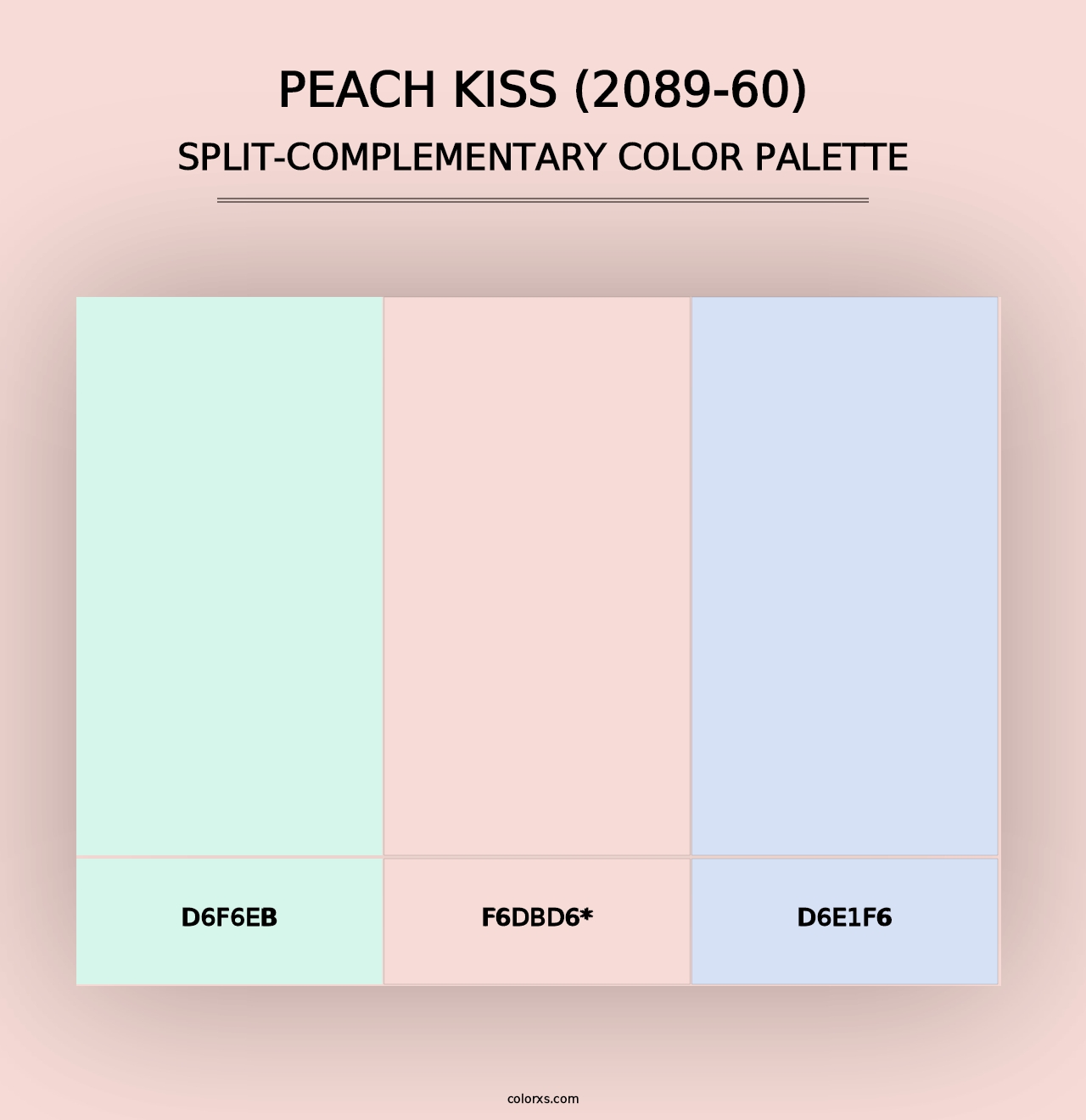 Peach Kiss (2089-60) - Split-Complementary Color Palette