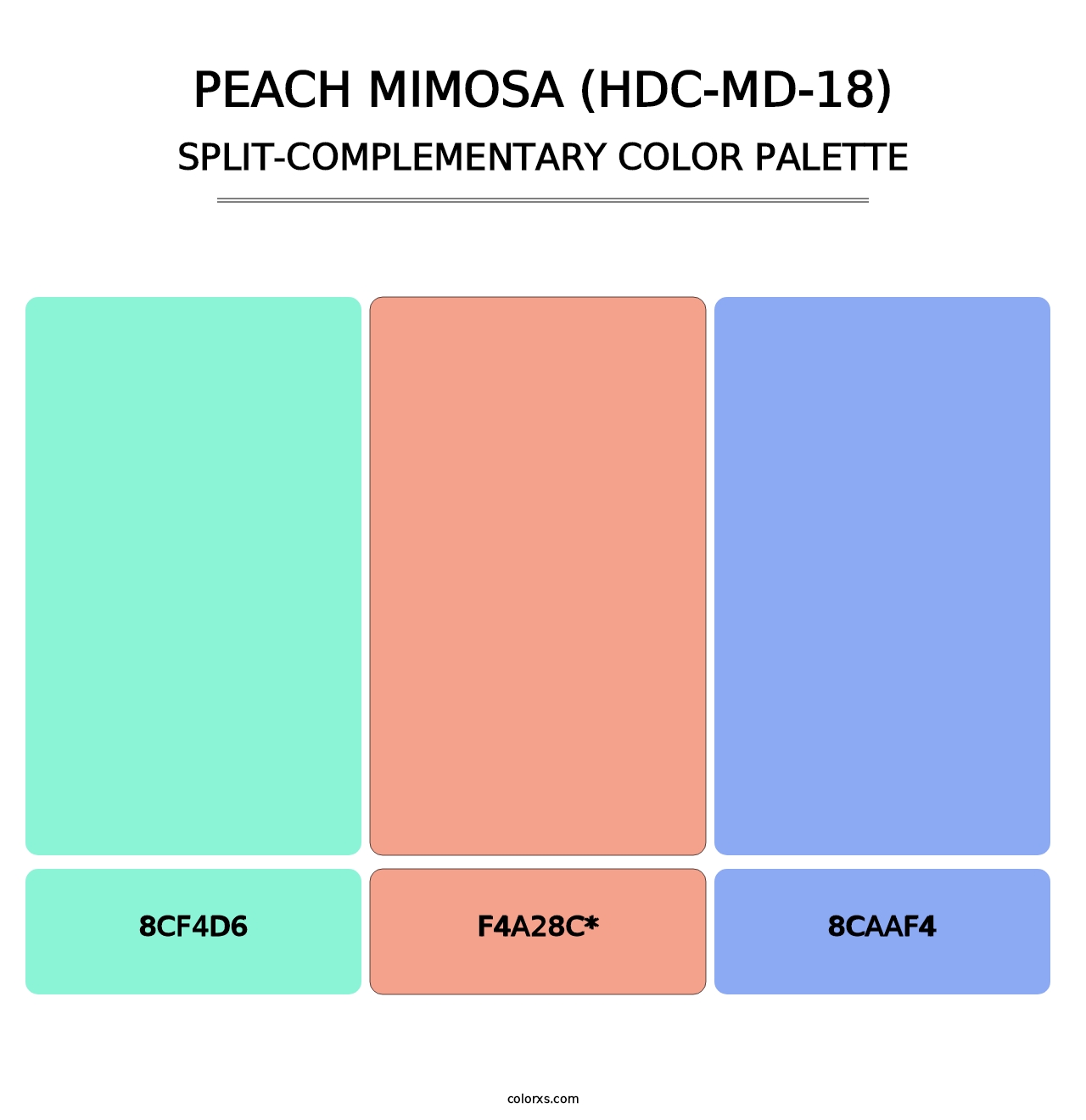 Peach Mimosa (HDC-MD-18) - Split-Complementary Color Palette