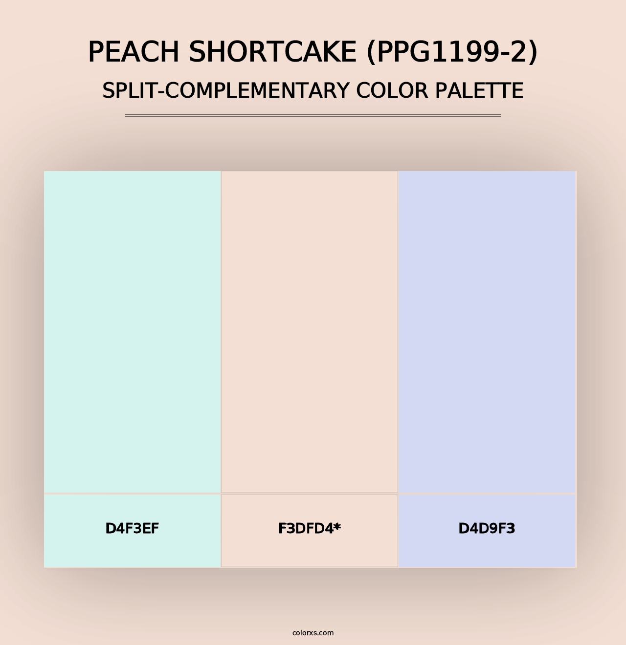 Peach Shortcake (PPG1199-2) - Split-Complementary Color Palette