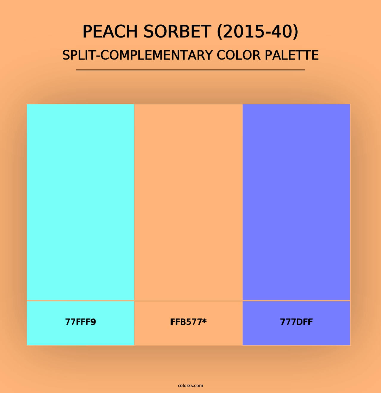 Peach Sorbet (2015-40) - Split-Complementary Color Palette