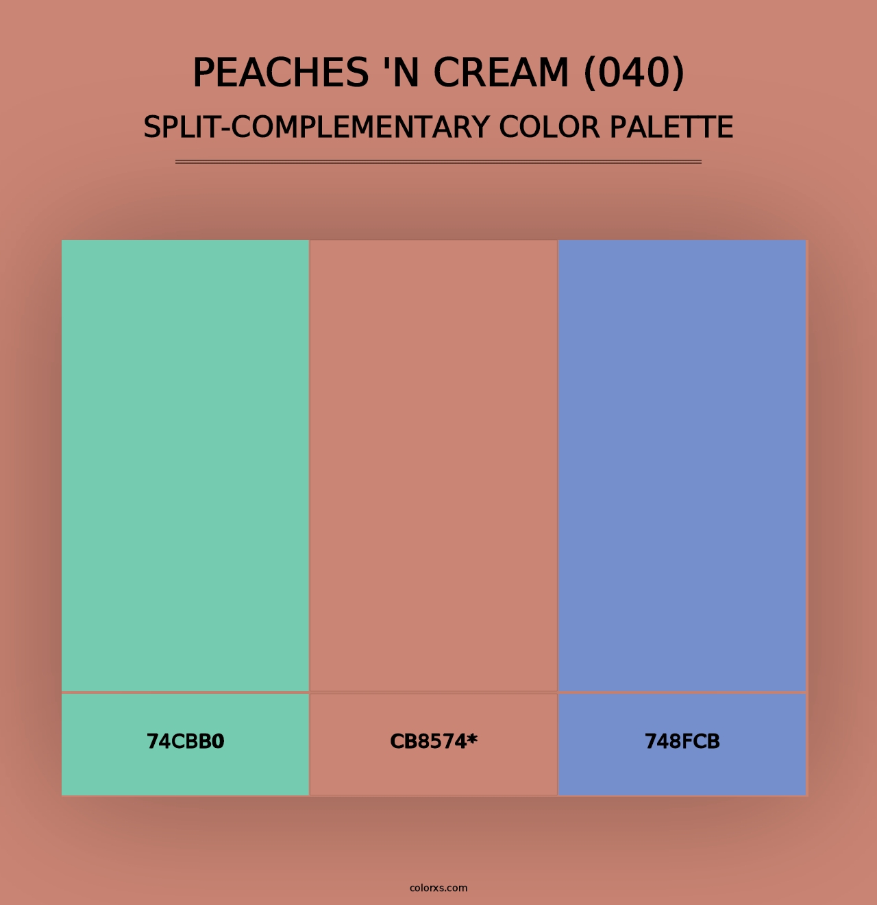 Peaches 'n Cream (040) - Split-Complementary Color Palette