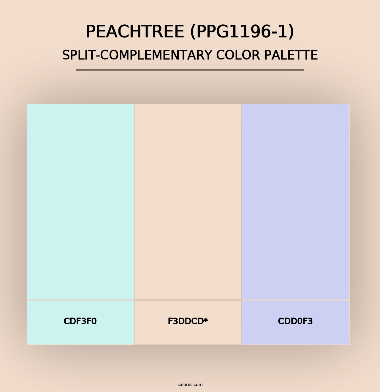 Peachtree (PPG1196-1) - Split-Complementary Color Palette