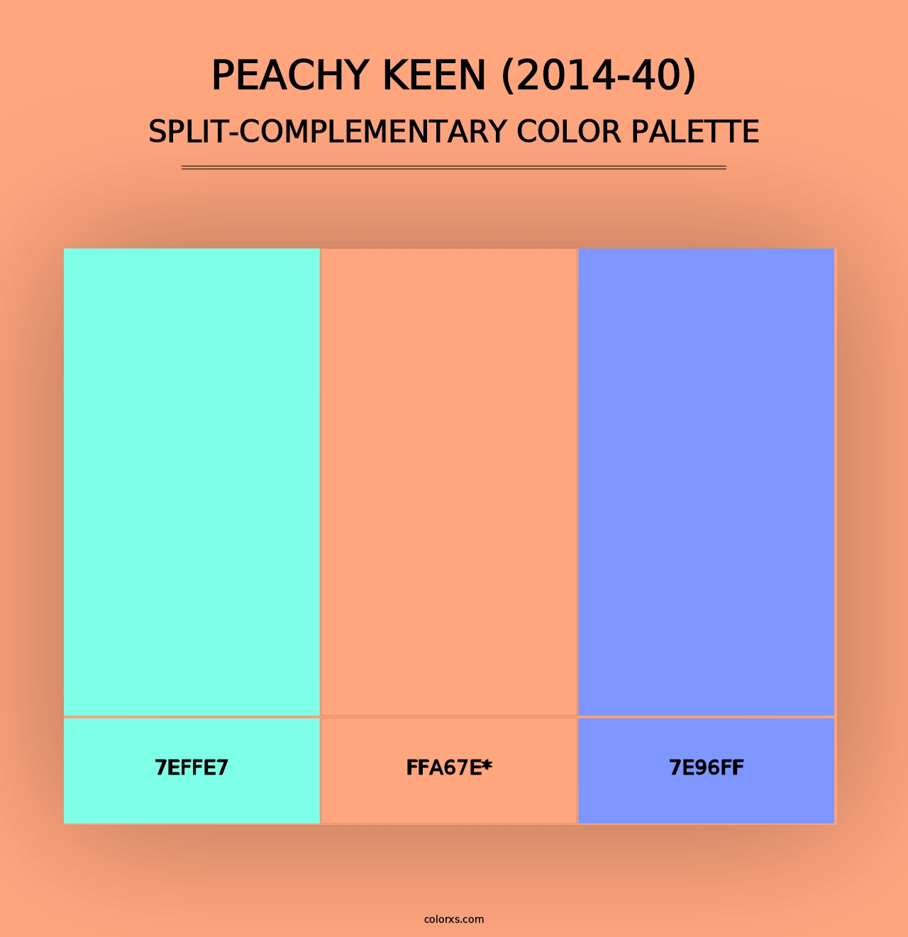 Peachy Keen (2014-40) - Split-Complementary Color Palette