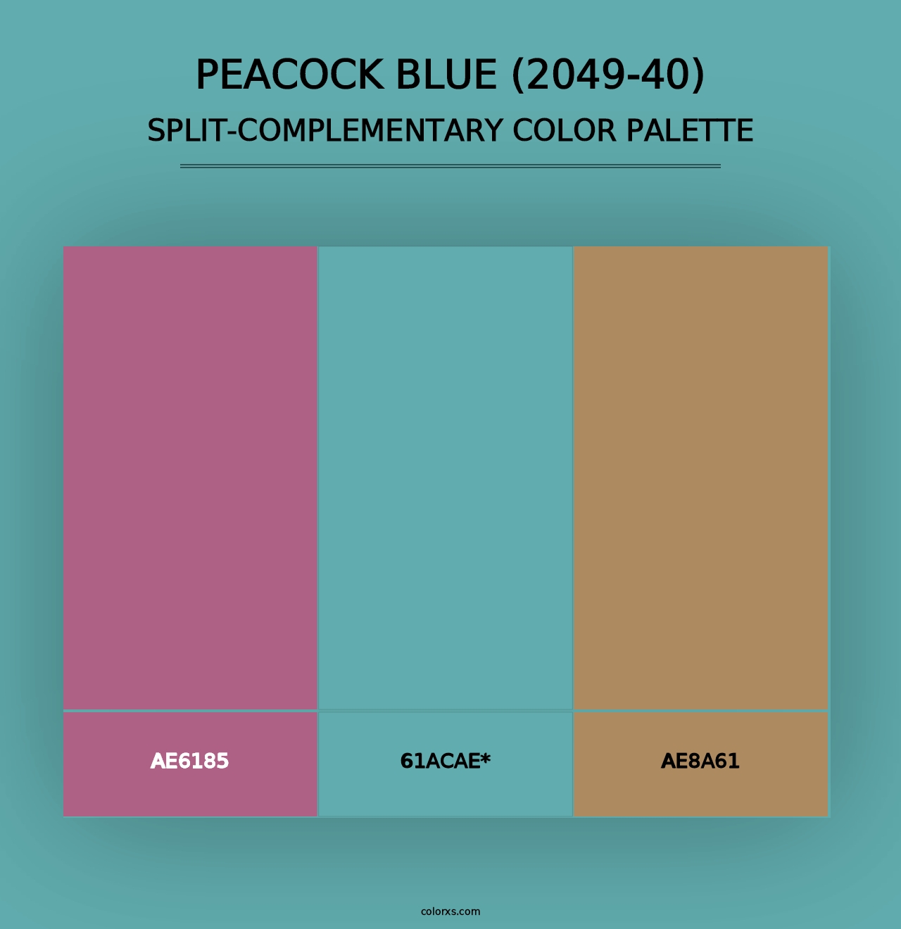 Peacock Blue (2049-40) - Split-Complementary Color Palette