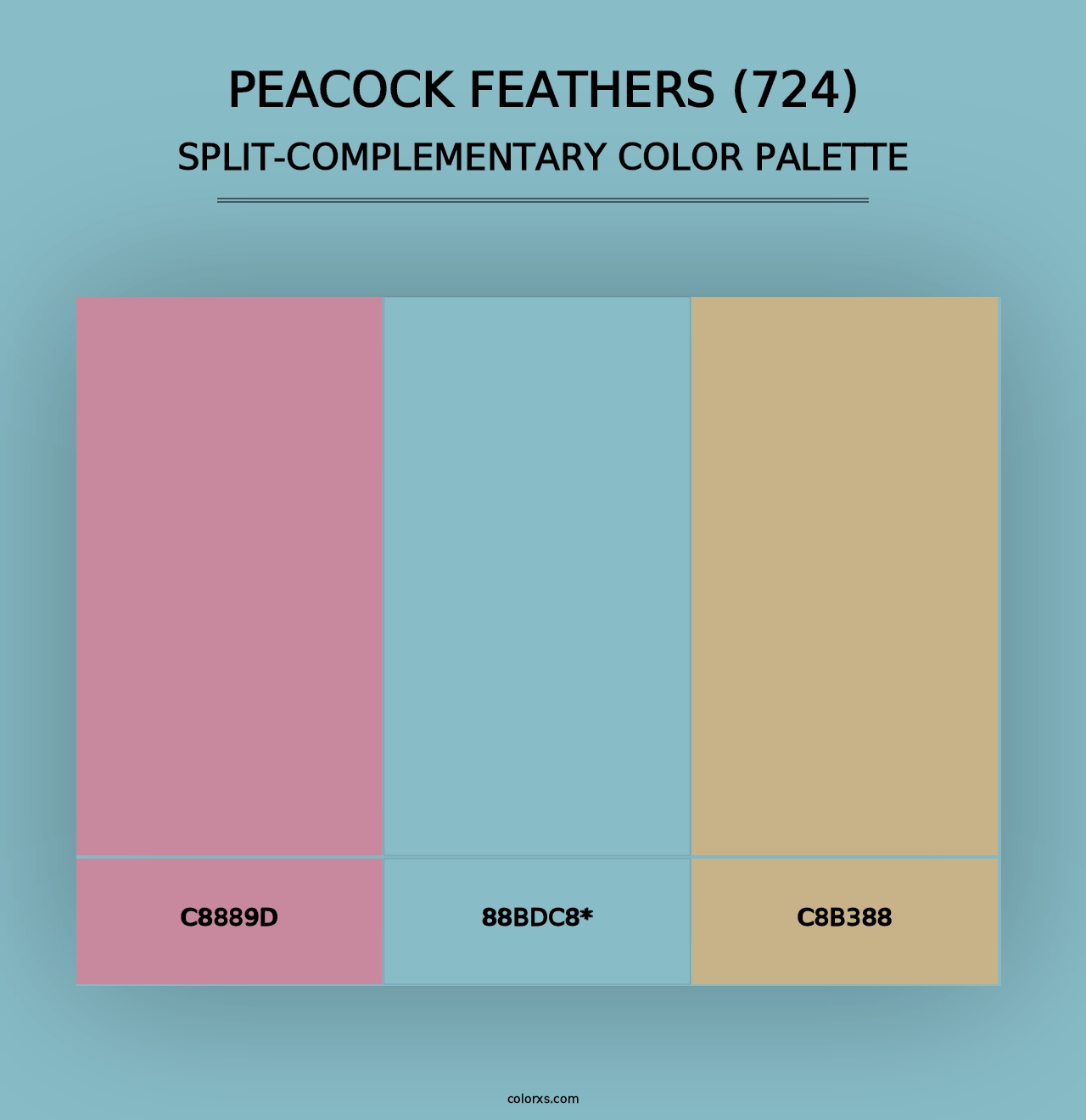 Peacock Feathers (724) - Split-Complementary Color Palette