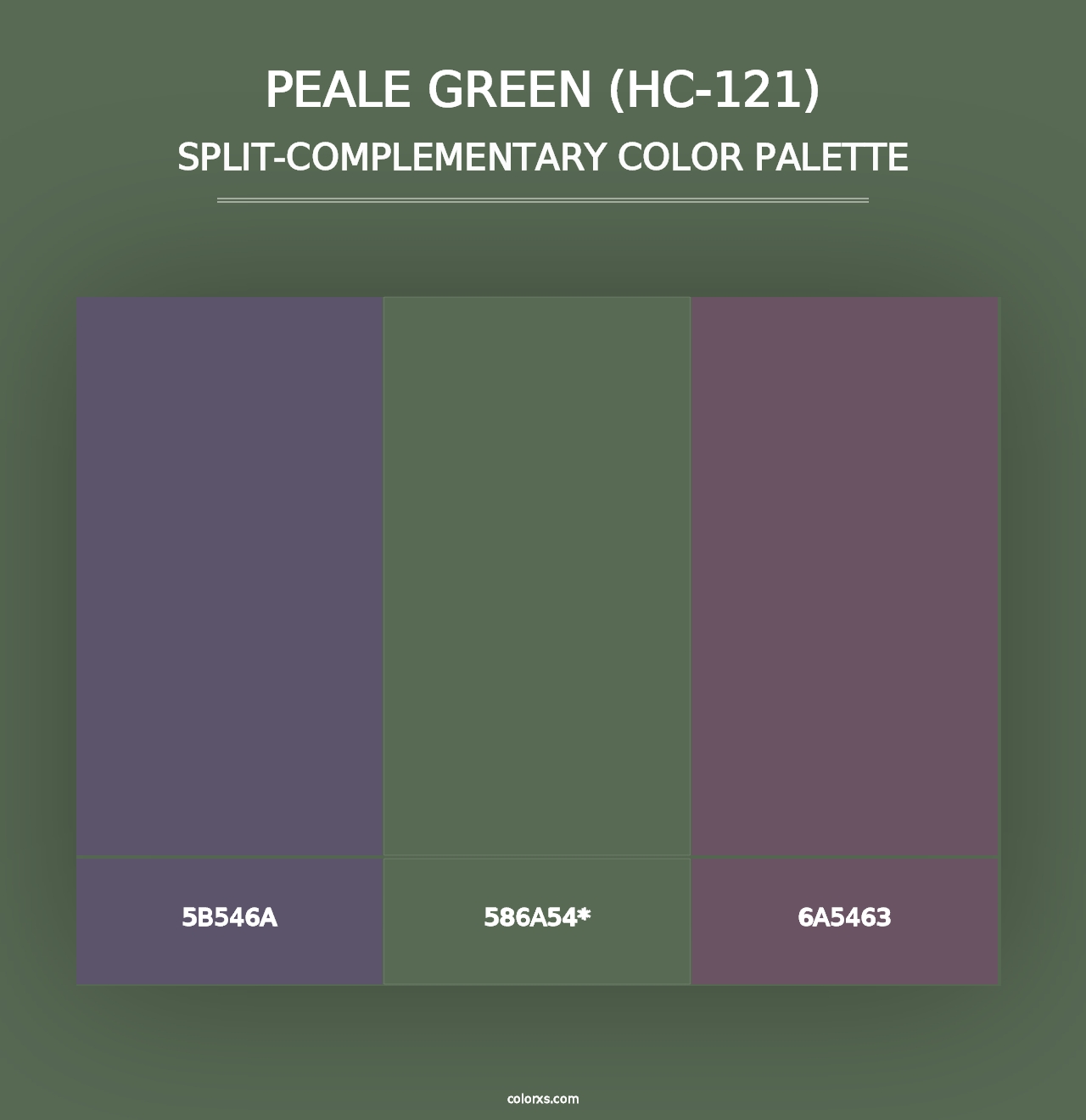 Peale Green (HC-121) - Split-Complementary Color Palette