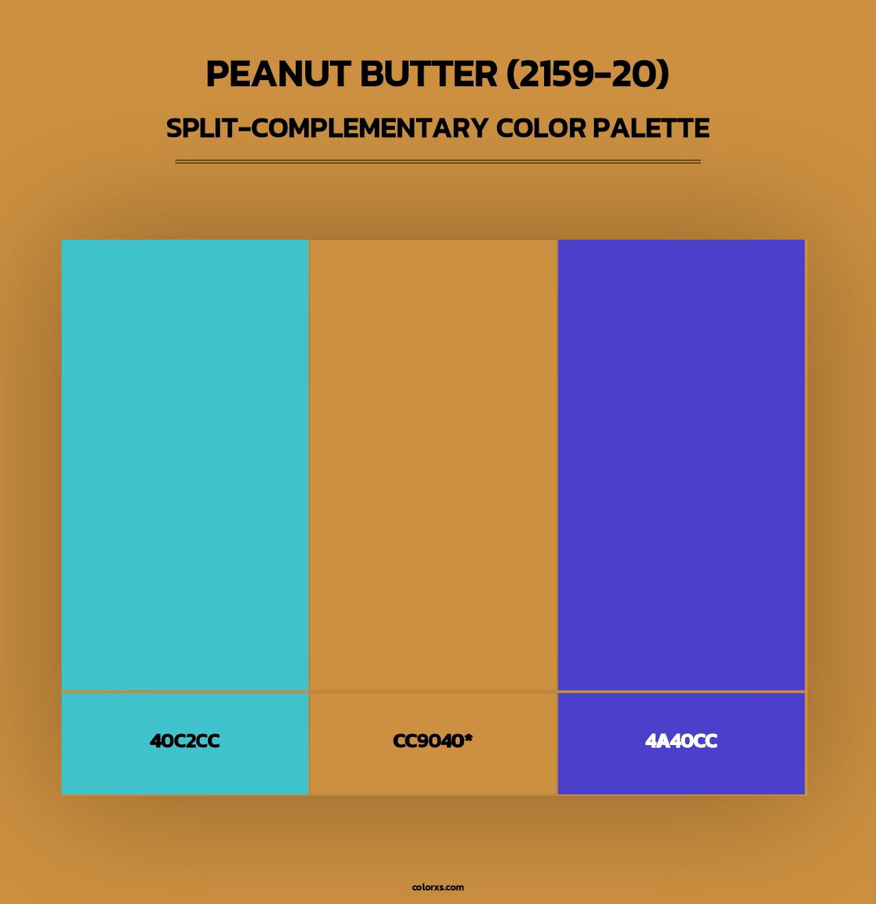 Peanut Butter (2159-20) - Split-Complementary Color Palette