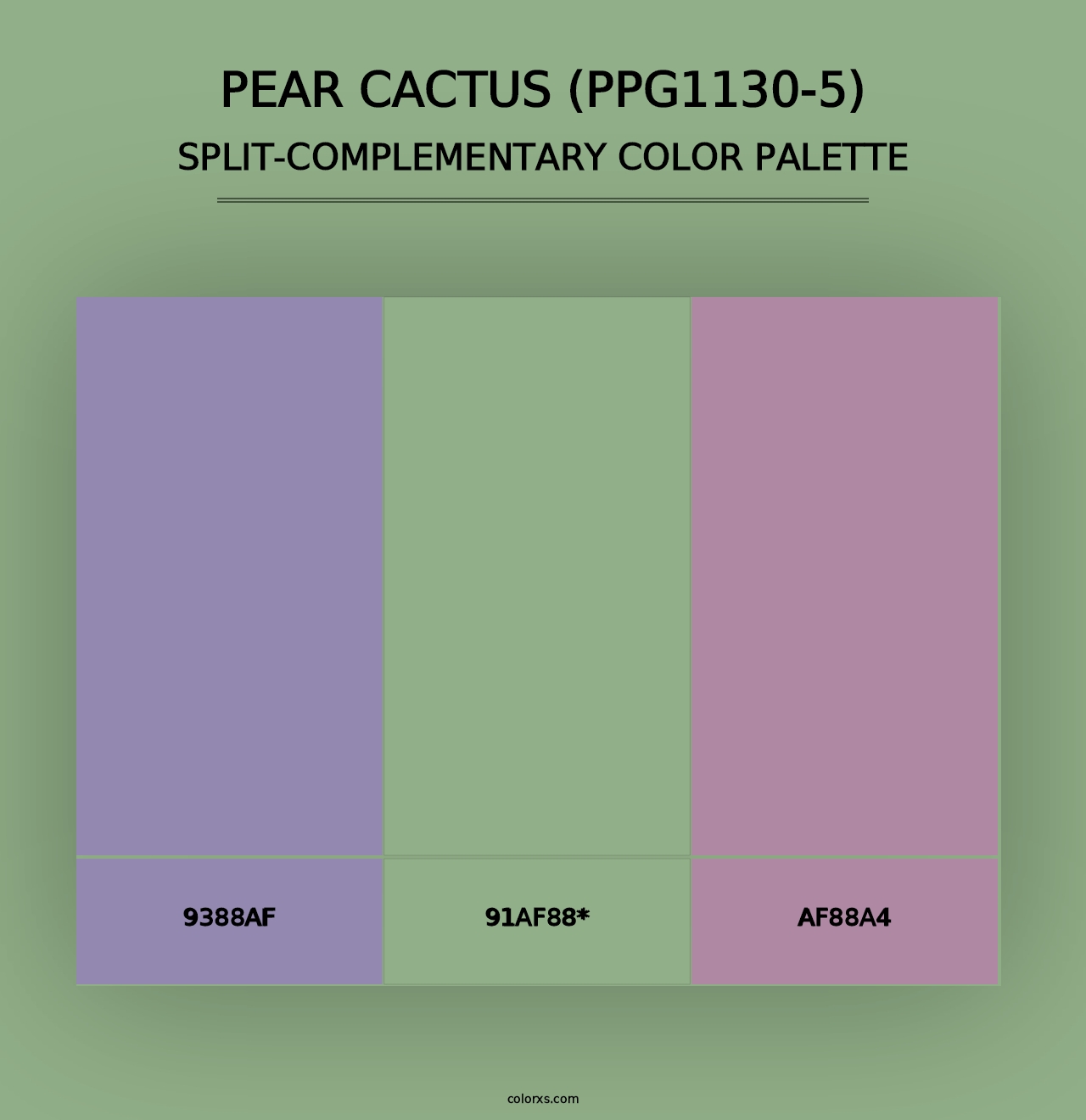 Pear Cactus (PPG1130-5) - Split-Complementary Color Palette