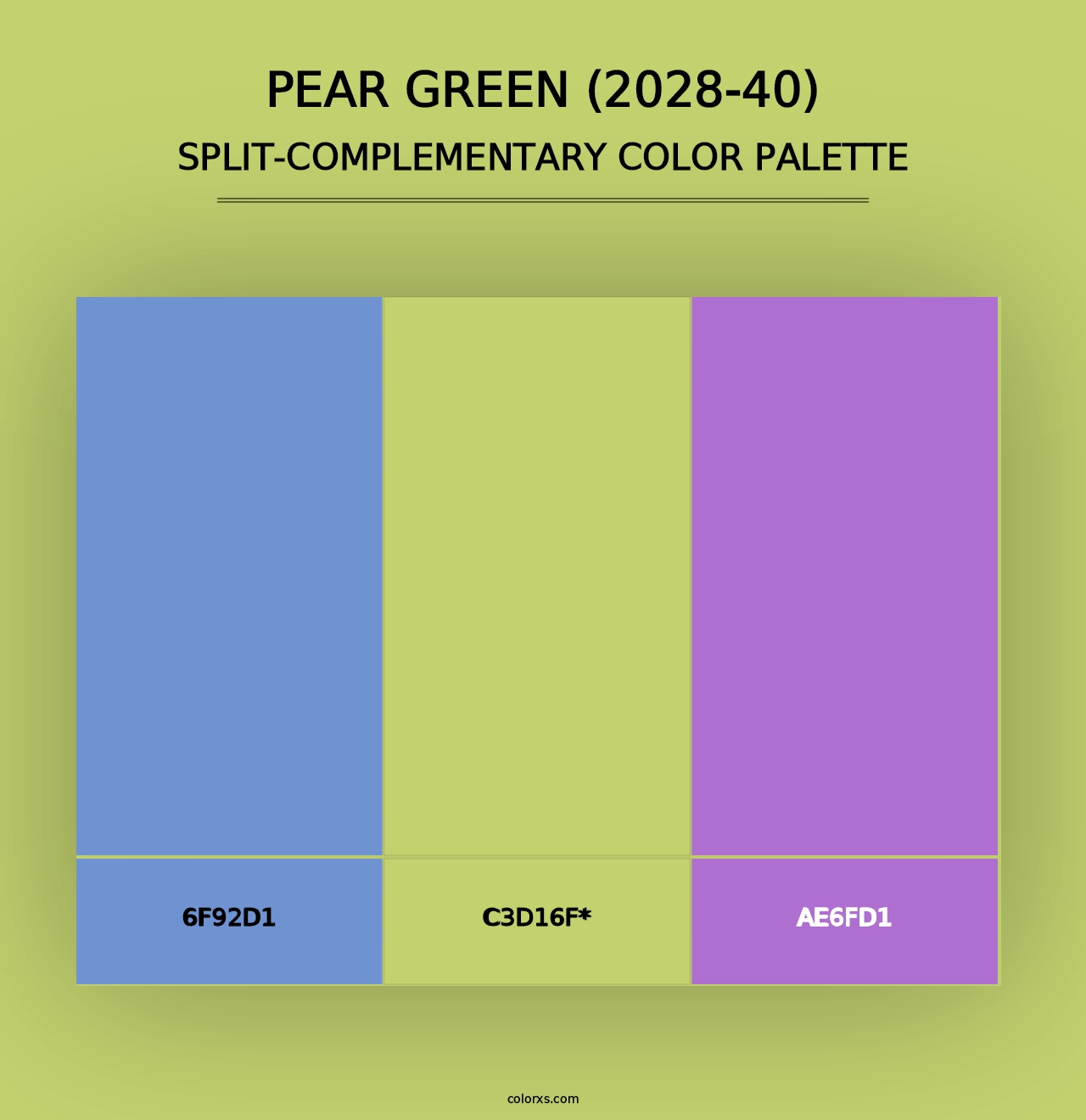 Pear Green (2028-40) - Split-Complementary Color Palette