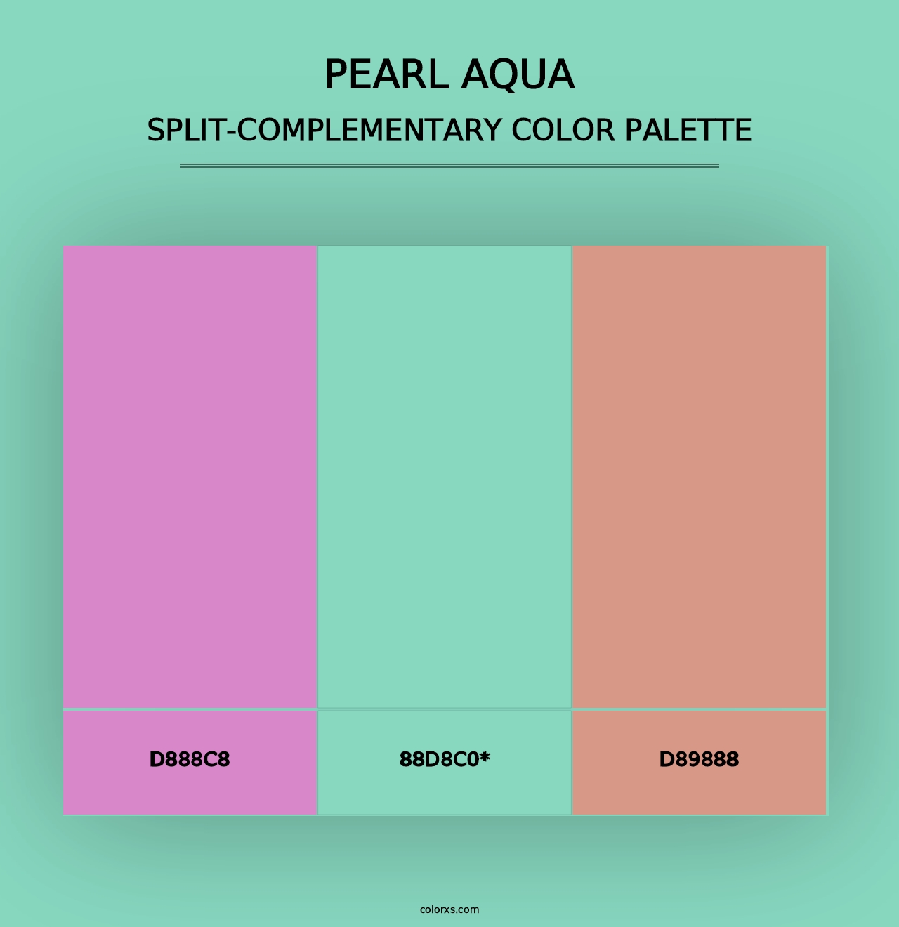 Pearl Aqua - Split-Complementary Color Palette