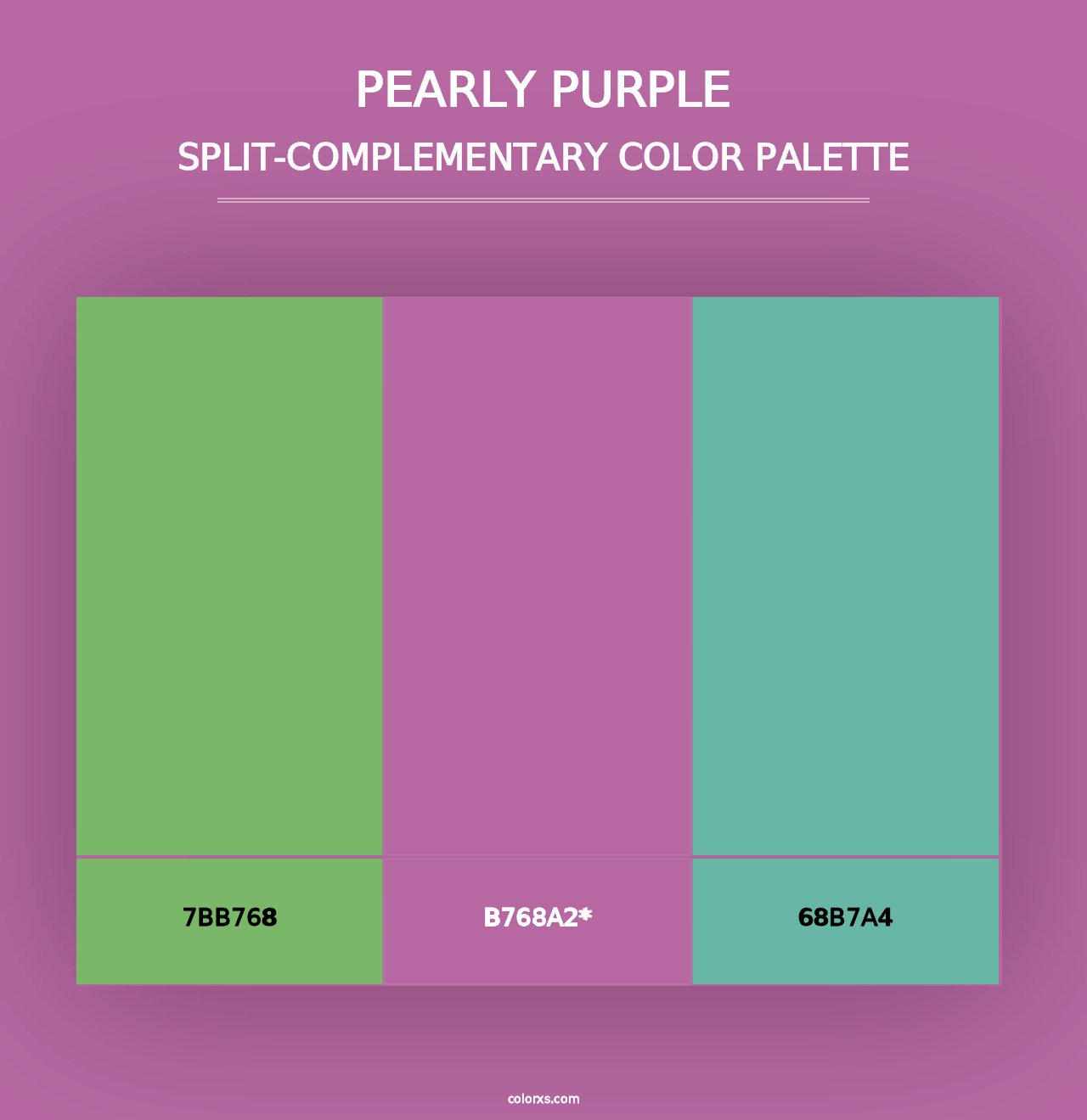 Pearly Purple - Split-Complementary Color Palette