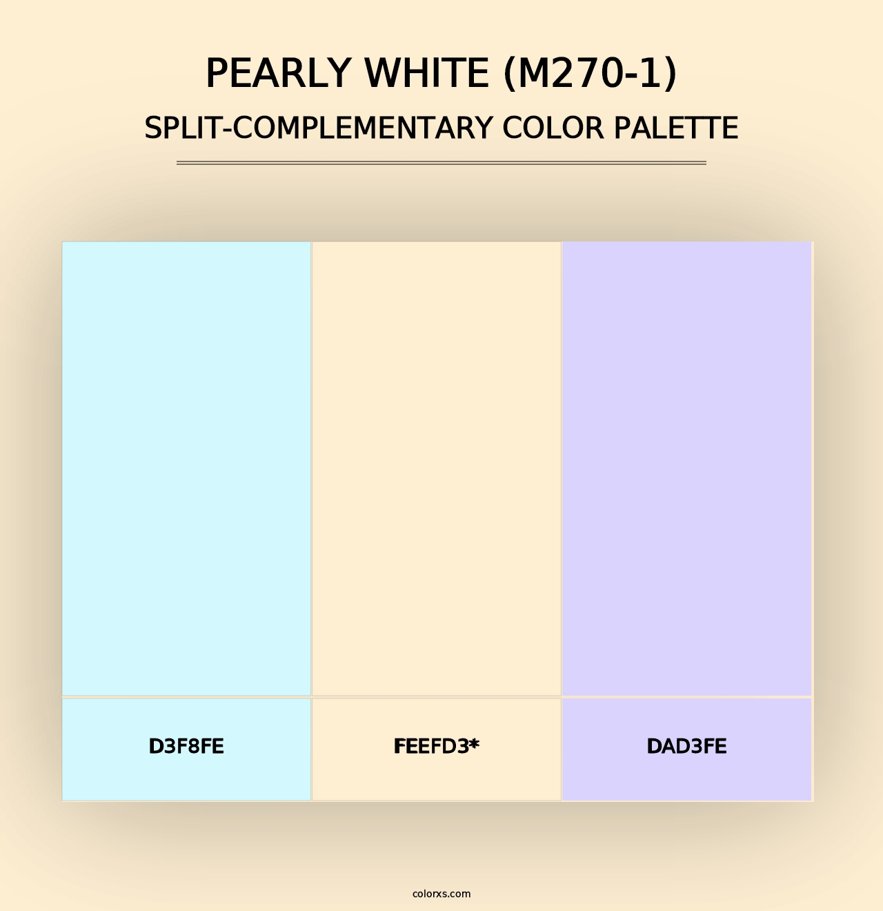 Pearly White (M270-1) - Split-Complementary Color Palette