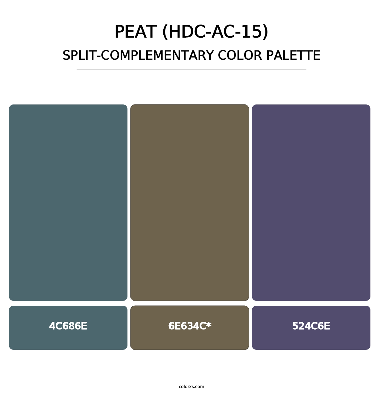 Peat (HDC-AC-15) - Split-Complementary Color Palette