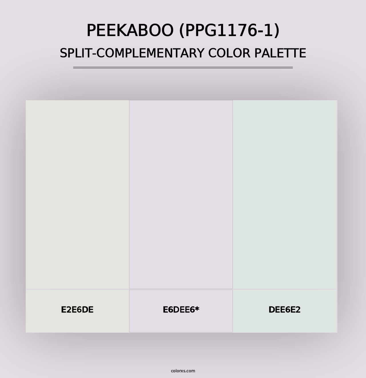 Peekaboo (PPG1176-1) - Split-Complementary Color Palette