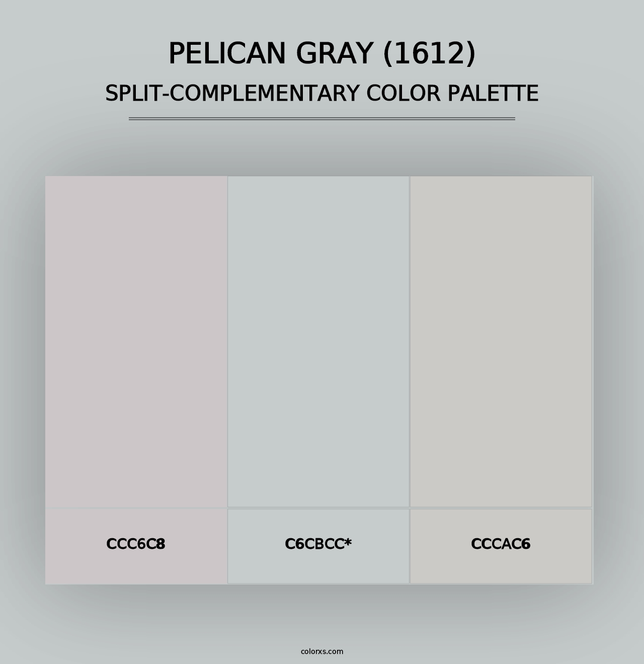 Pelican Gray (1612) - Split-Complementary Color Palette