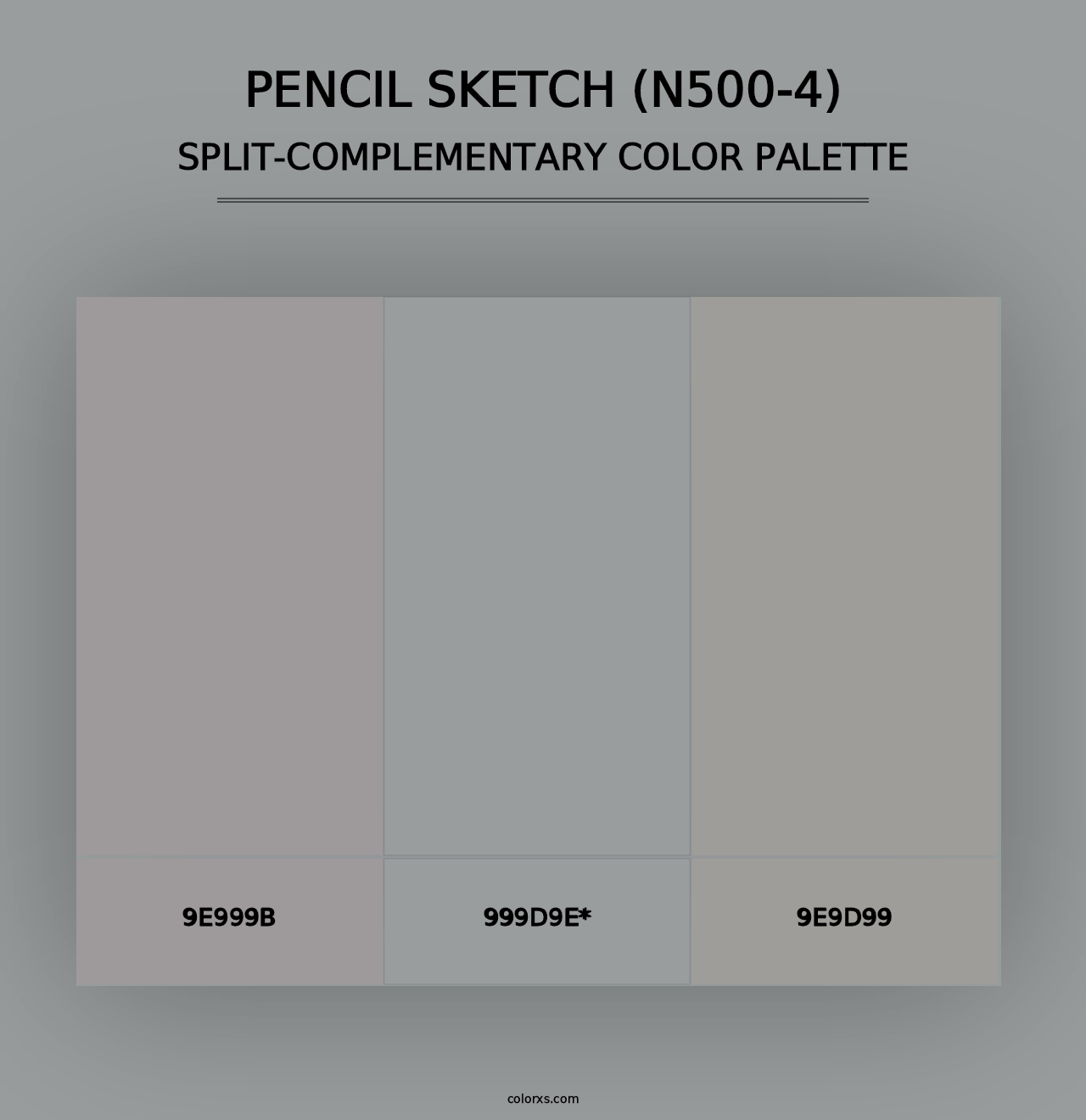 Pencil Sketch (N500-4) - Split-Complementary Color Palette