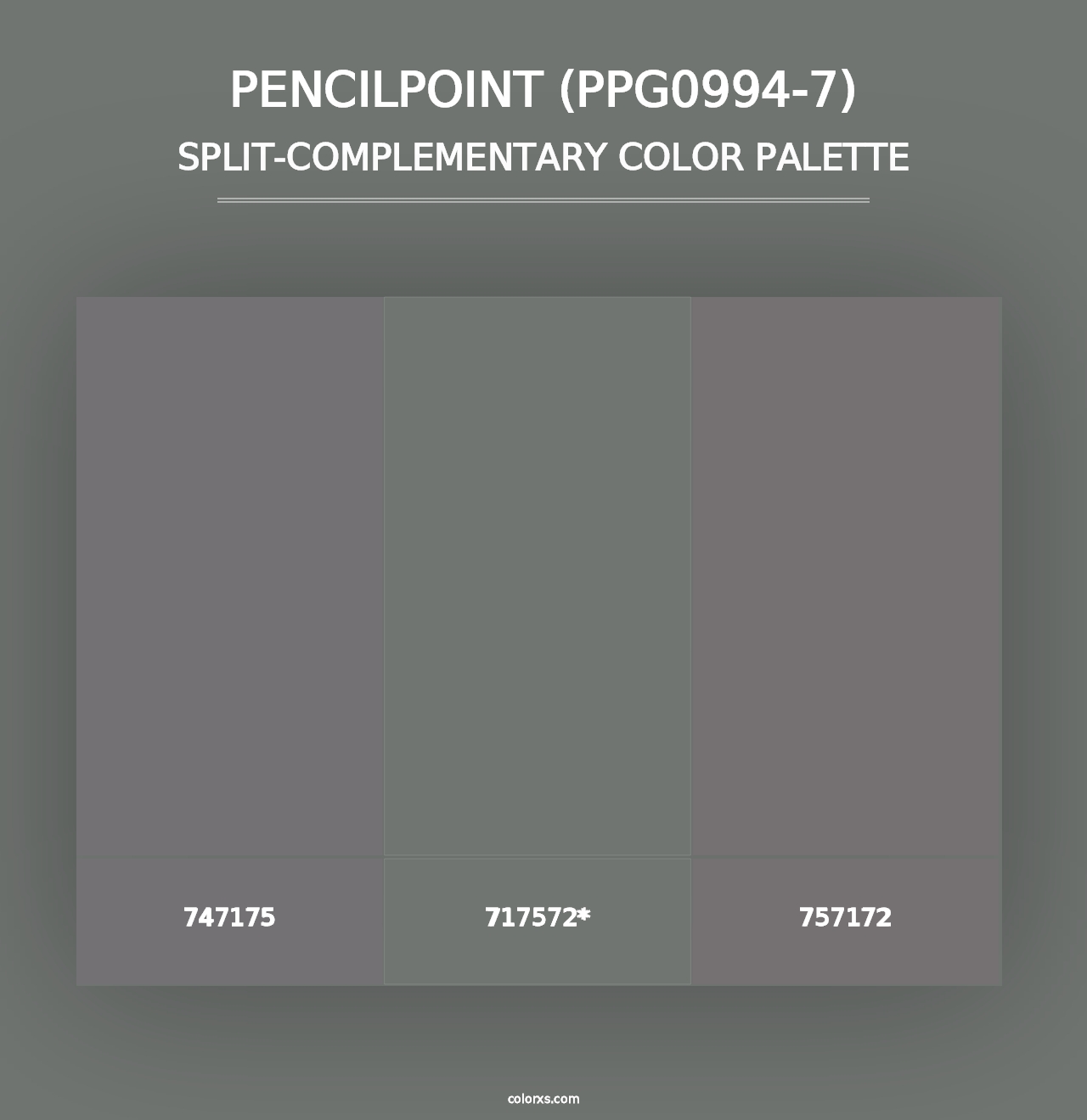 Pencilpoint (PPG0994-7) - Split-Complementary Color Palette