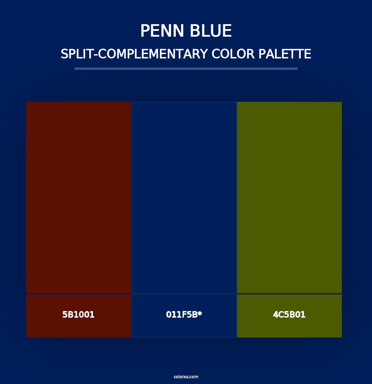 Penn Blue - Split-Complementary Color Palette