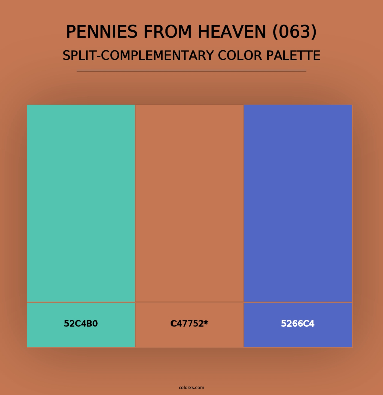 Pennies From Heaven (063) - Split-Complementary Color Palette