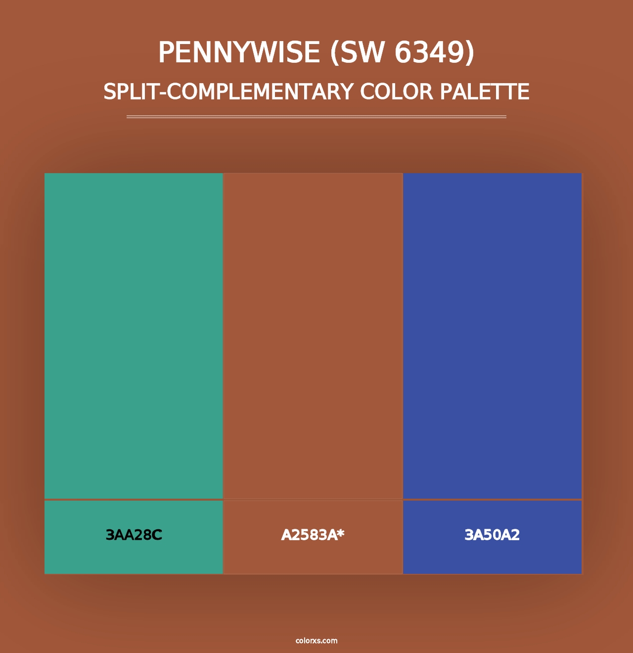 Pennywise (SW 6349) - Split-Complementary Color Palette