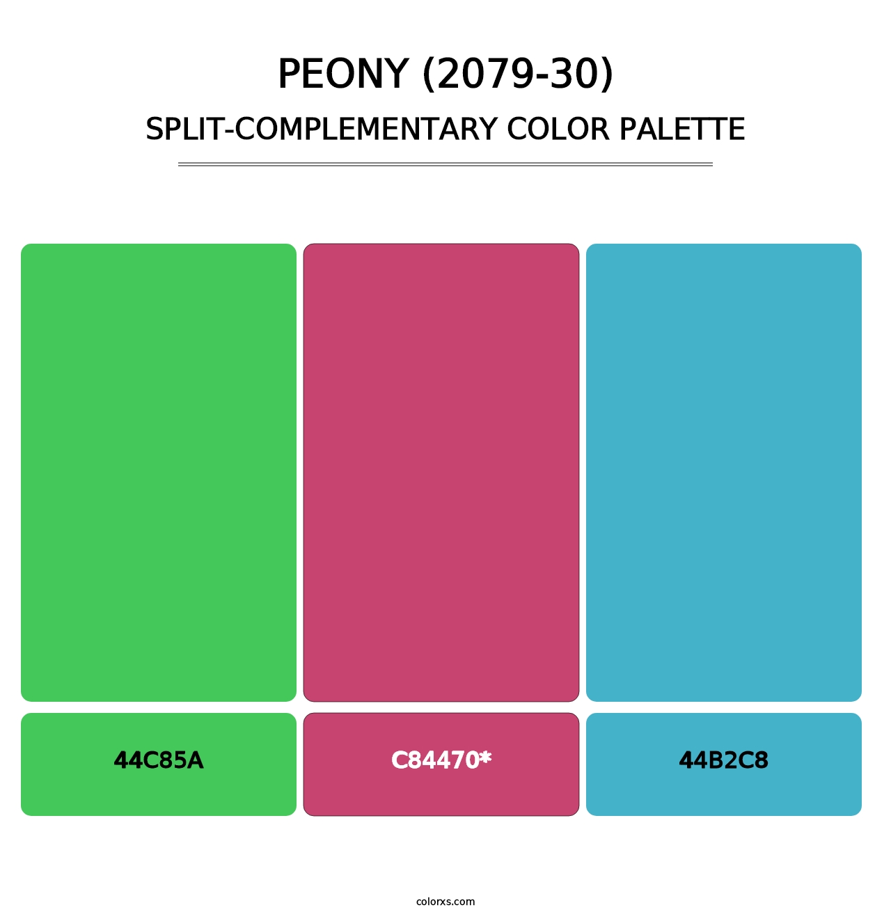 Peony (2079-30) - Split-Complementary Color Palette