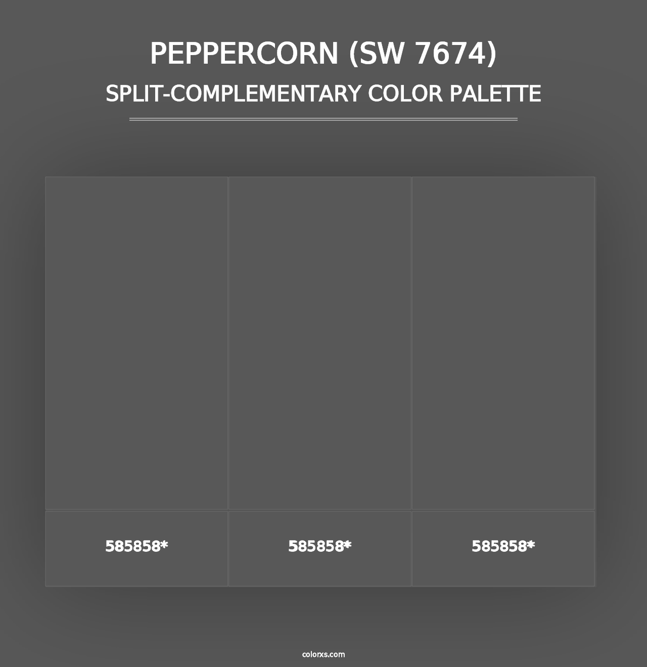 Peppercorn (SW 7674) - Split-Complementary Color Palette