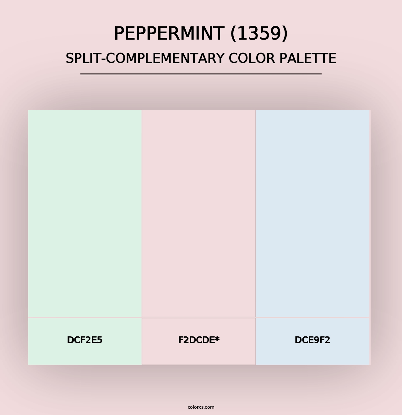 Peppermint (1359) - Split-Complementary Color Palette