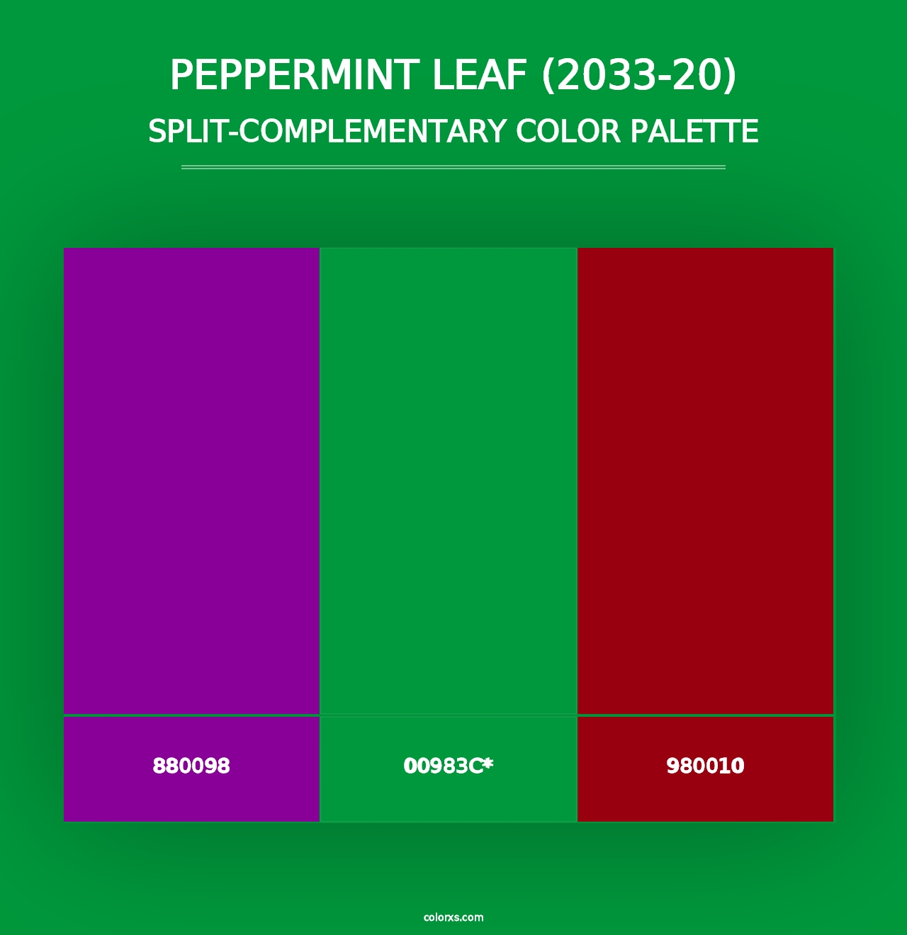 Peppermint Leaf (2033-20) - Split-Complementary Color Palette