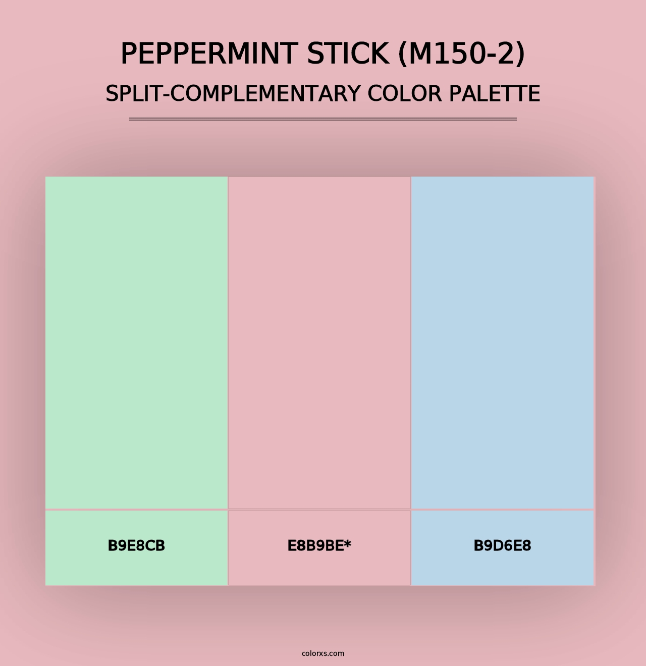 Peppermint Stick (M150-2) - Split-Complementary Color Palette