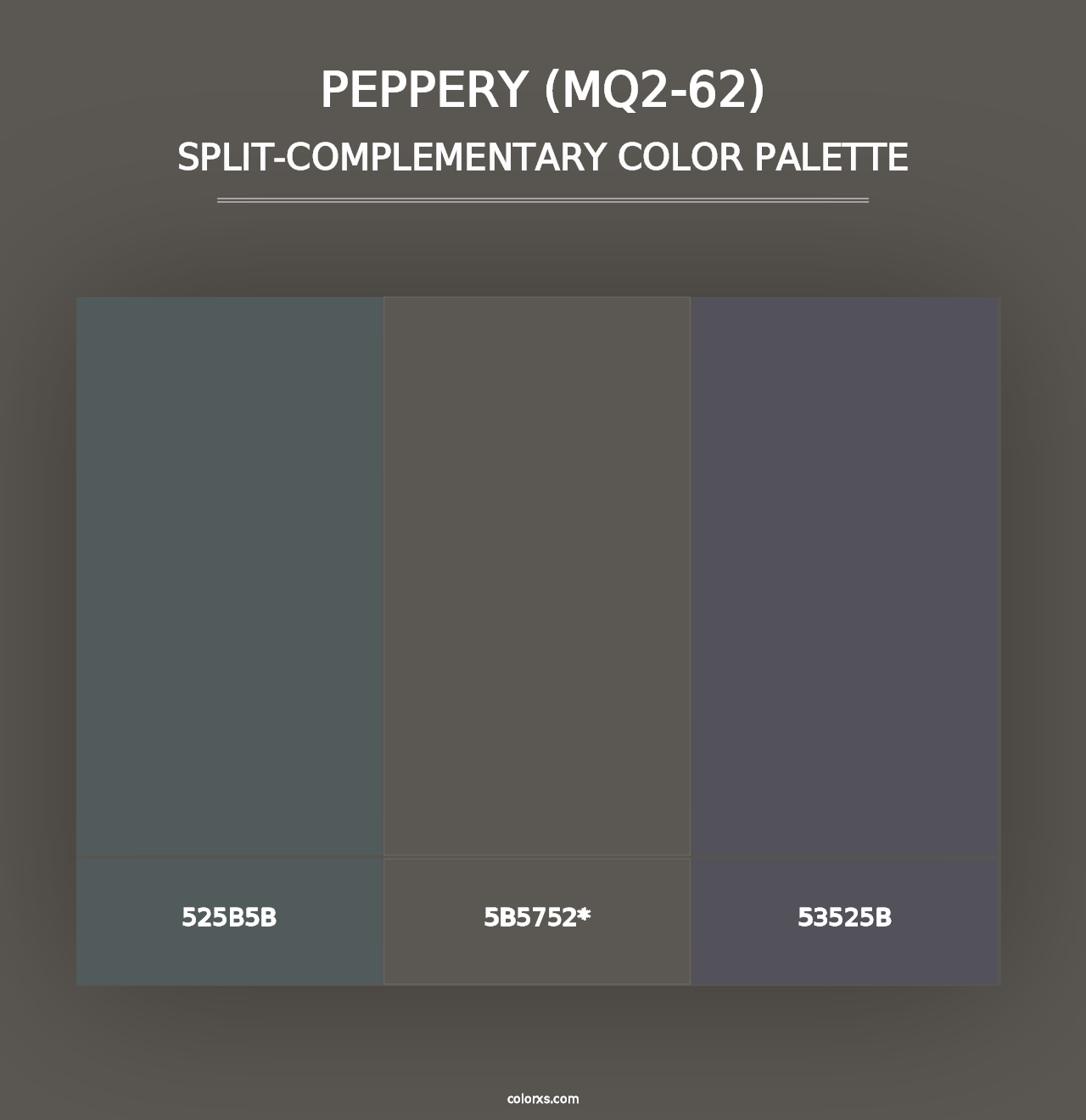 Peppery (MQ2-62) - Split-Complementary Color Palette