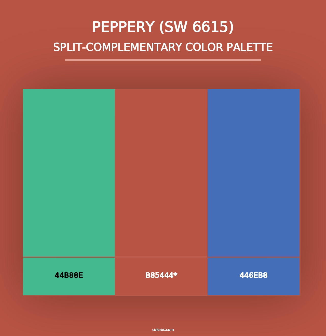 Peppery (SW 6615) - Split-Complementary Color Palette