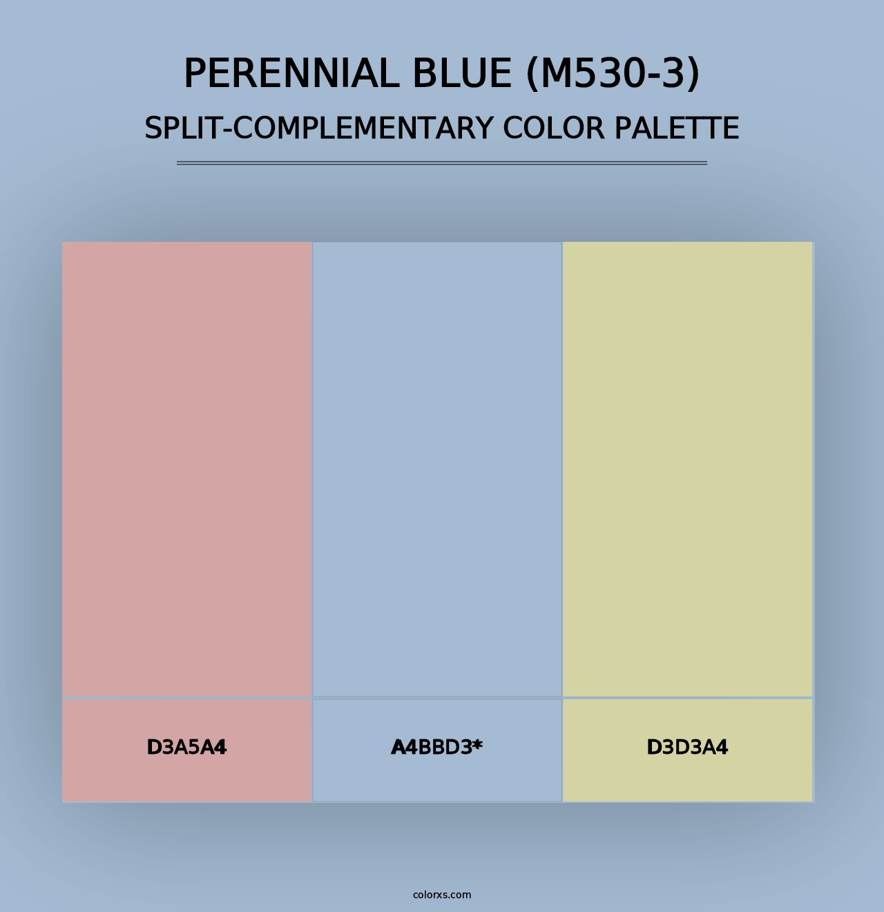 Perennial Blue (M530-3) - Split-Complementary Color Palette