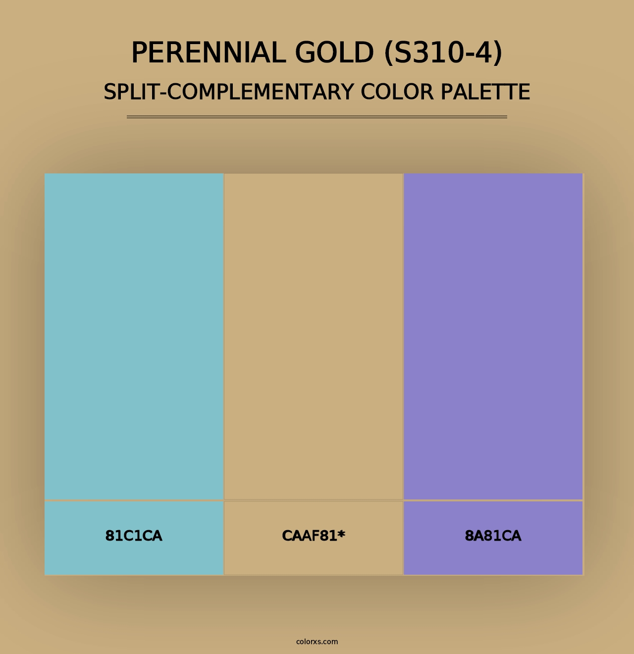 Perennial Gold (S310-4) - Split-Complementary Color Palette