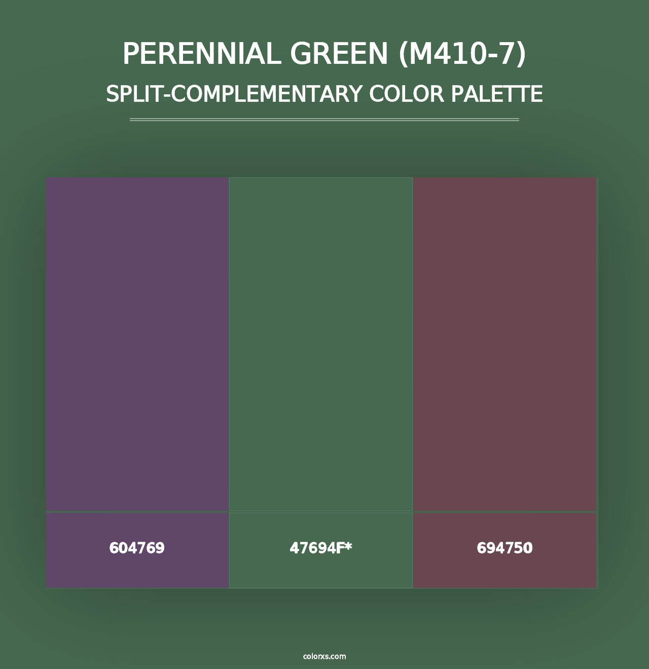 Perennial Green (M410-7) - Split-Complementary Color Palette